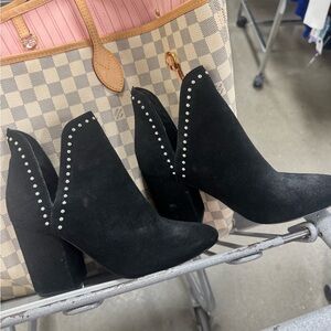 Steve Madden Black Studded Ankle Booties